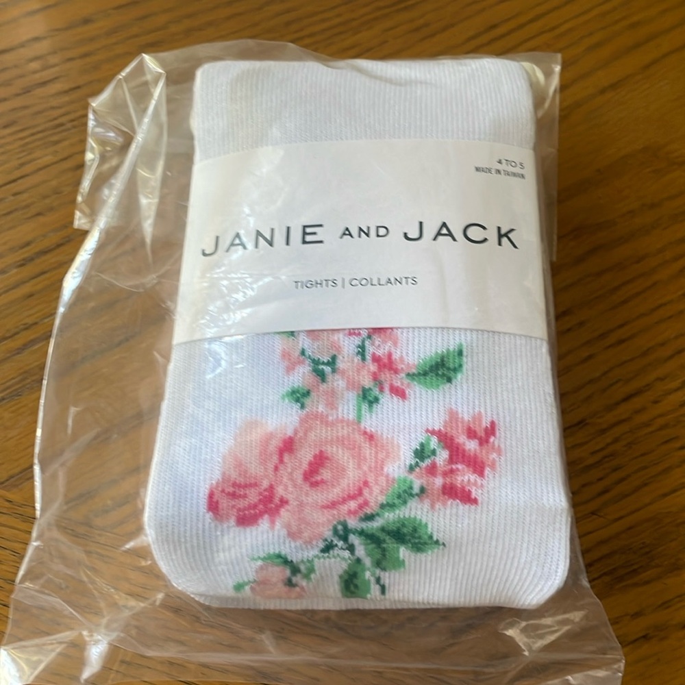Janie and Jack Tights Size 4 to 5 NWT